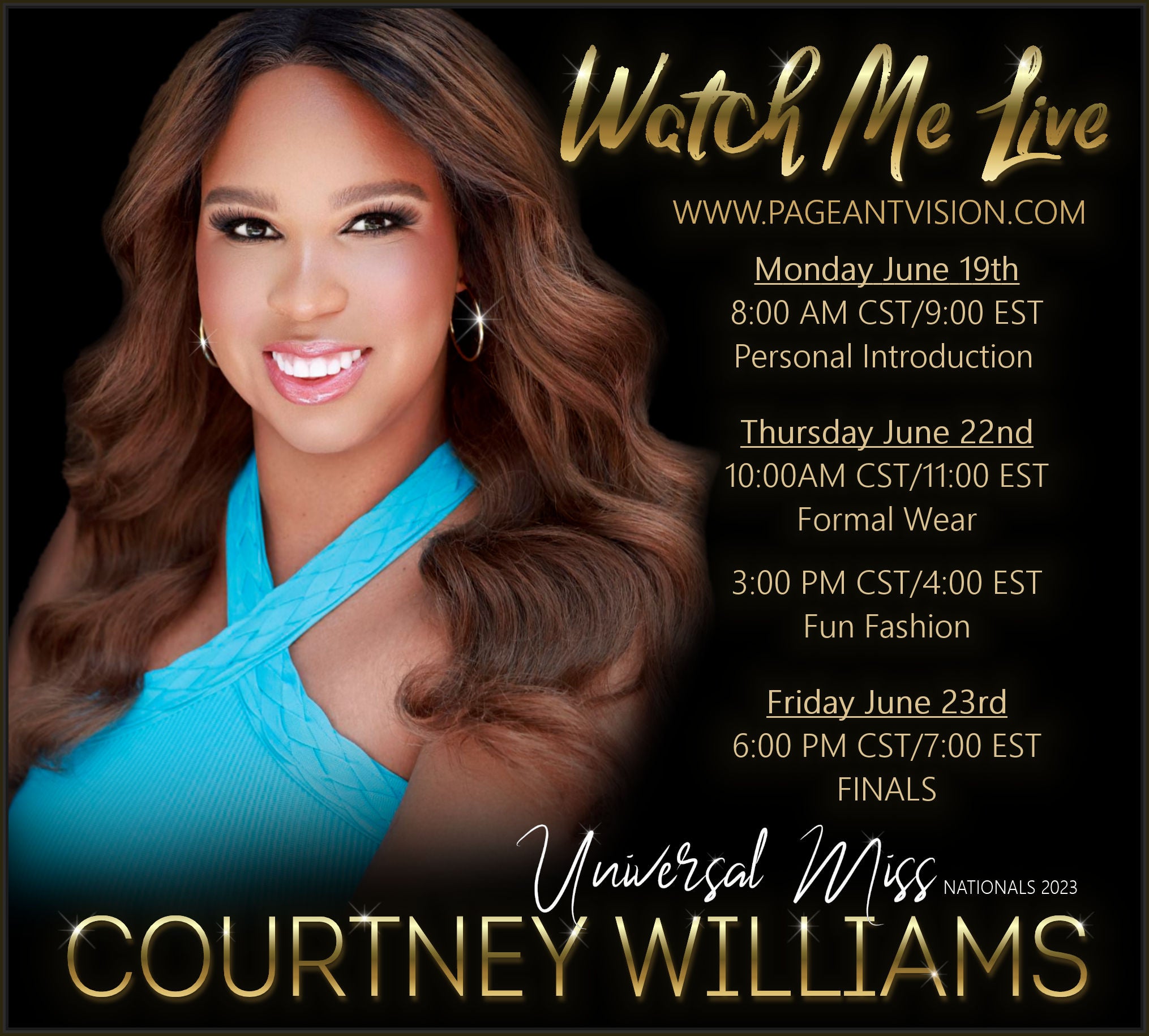 Pageant Schedule Card – House of Style Graphics